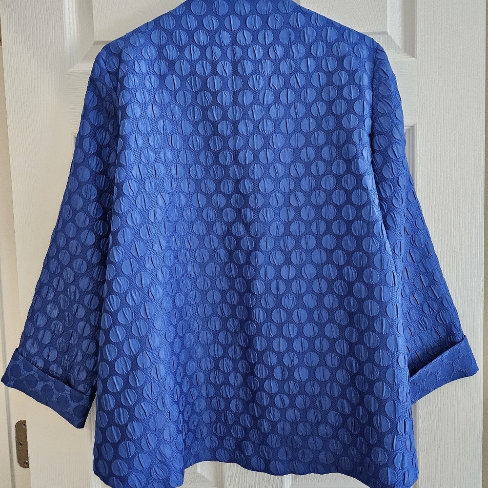 IC By Connie K Large Blue Blazer Jacket Long Sleeve Designer - Picture 2 of 10